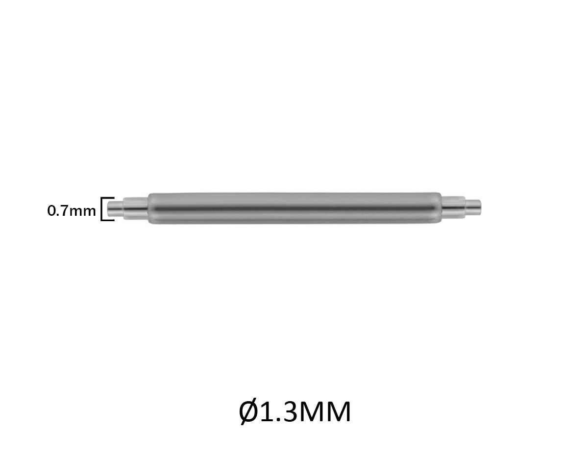 7mm bis 24mm XDS Ø 1,3mm - Federstege für Uhrenarmband - Edelstahl - 0,7mm - 2 Stk