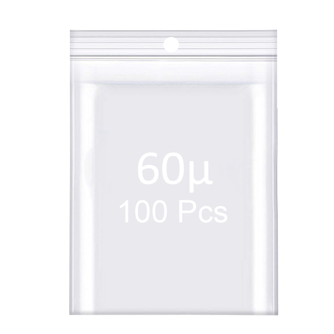 Sachet Zip 60µ (Microns) - 50, 100, ou 1000 Pcs