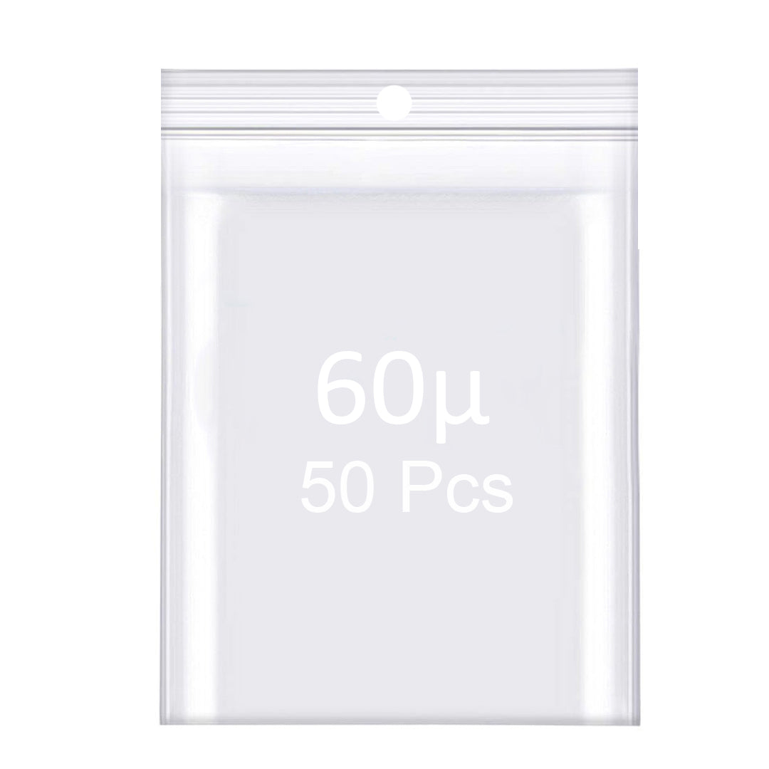 Sachet Zip 60µ – Transparent (Lot de 50, 100, ou 1000 Pcs)