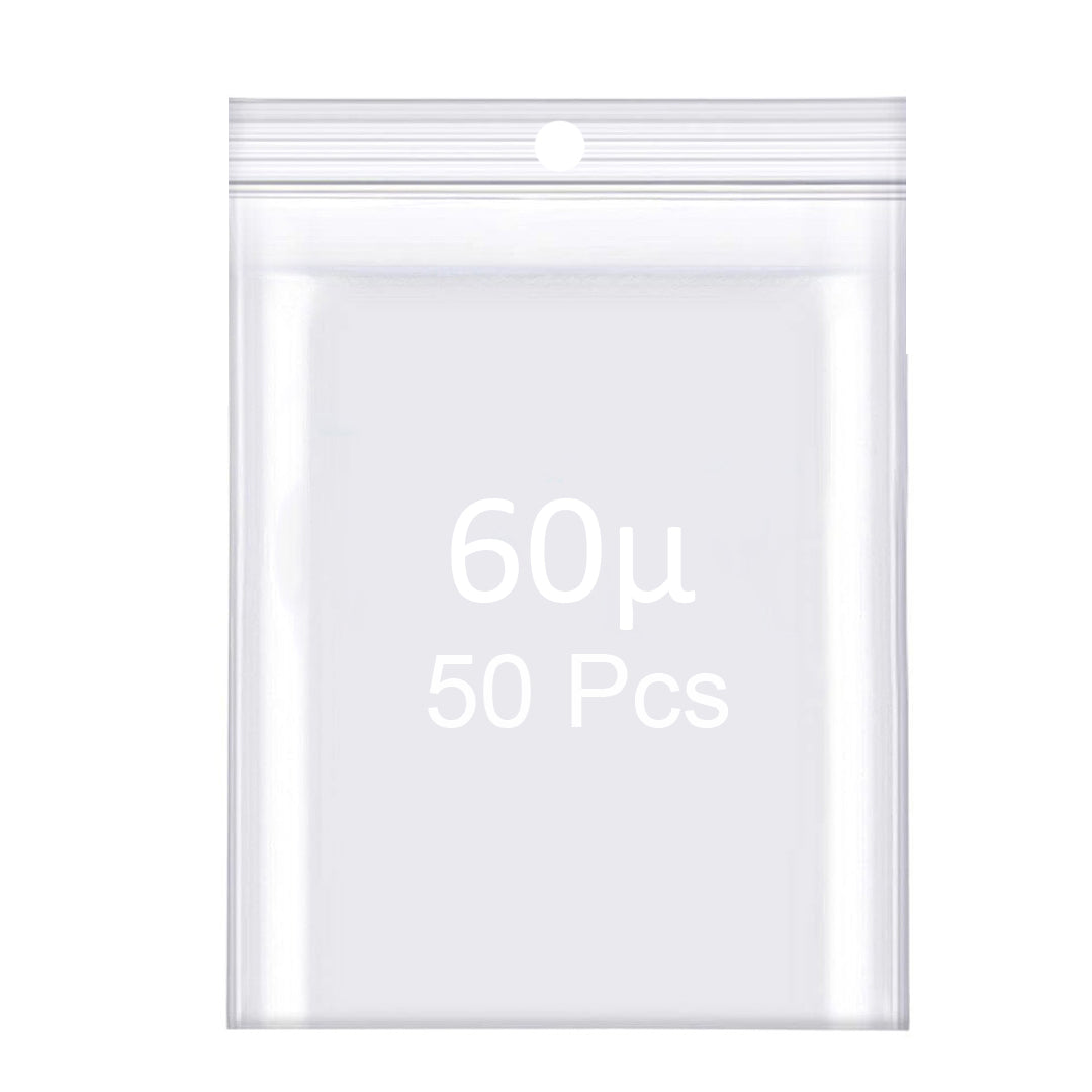 Sachet Zip 60µ (Microns) - 50, 100, ou 1000 Pcs