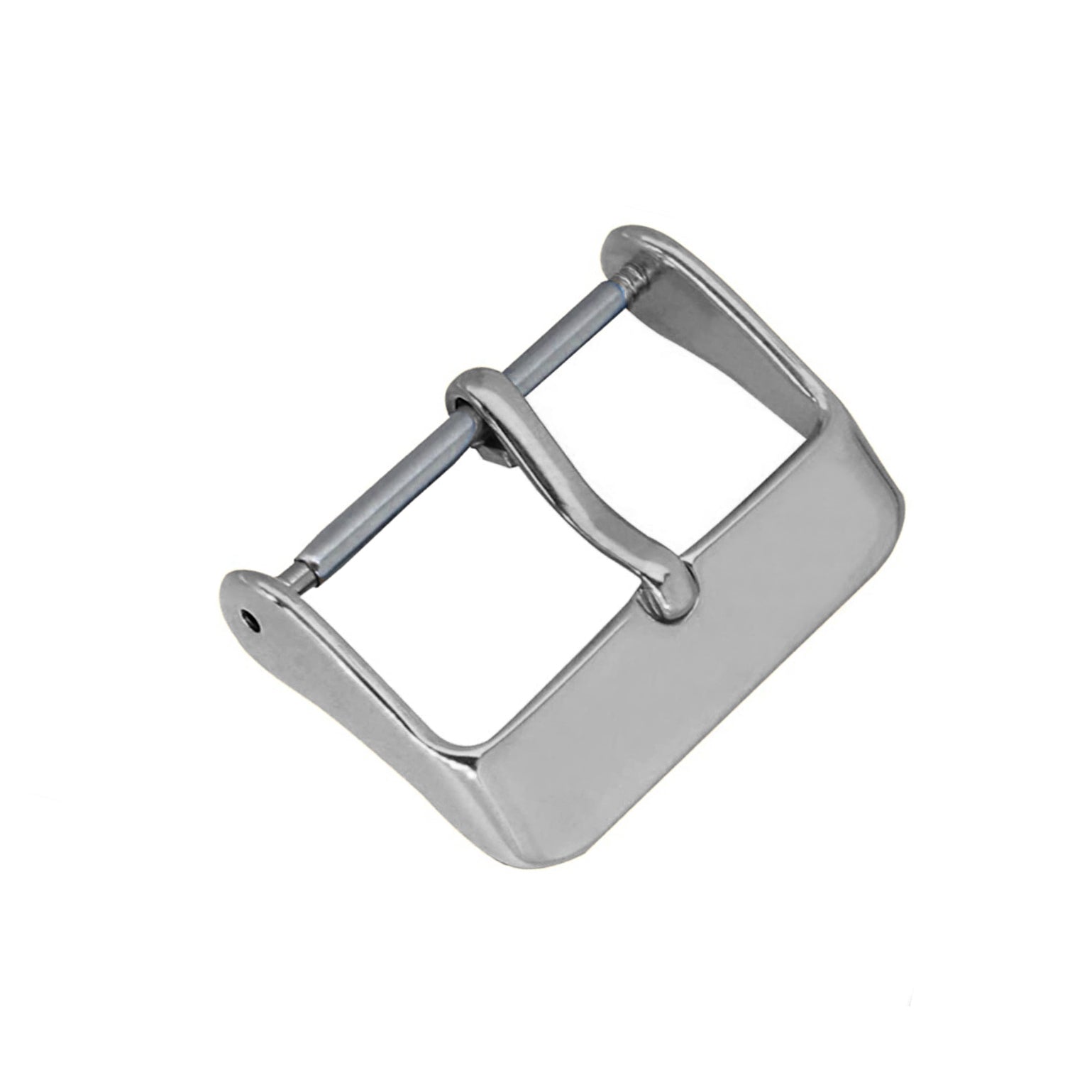 8 mm bis 20 mm Chromsilber – Uhrenarmbandschnalle – 1,75 mm Öse – abgerundetes und tieferes Vorderprofil –