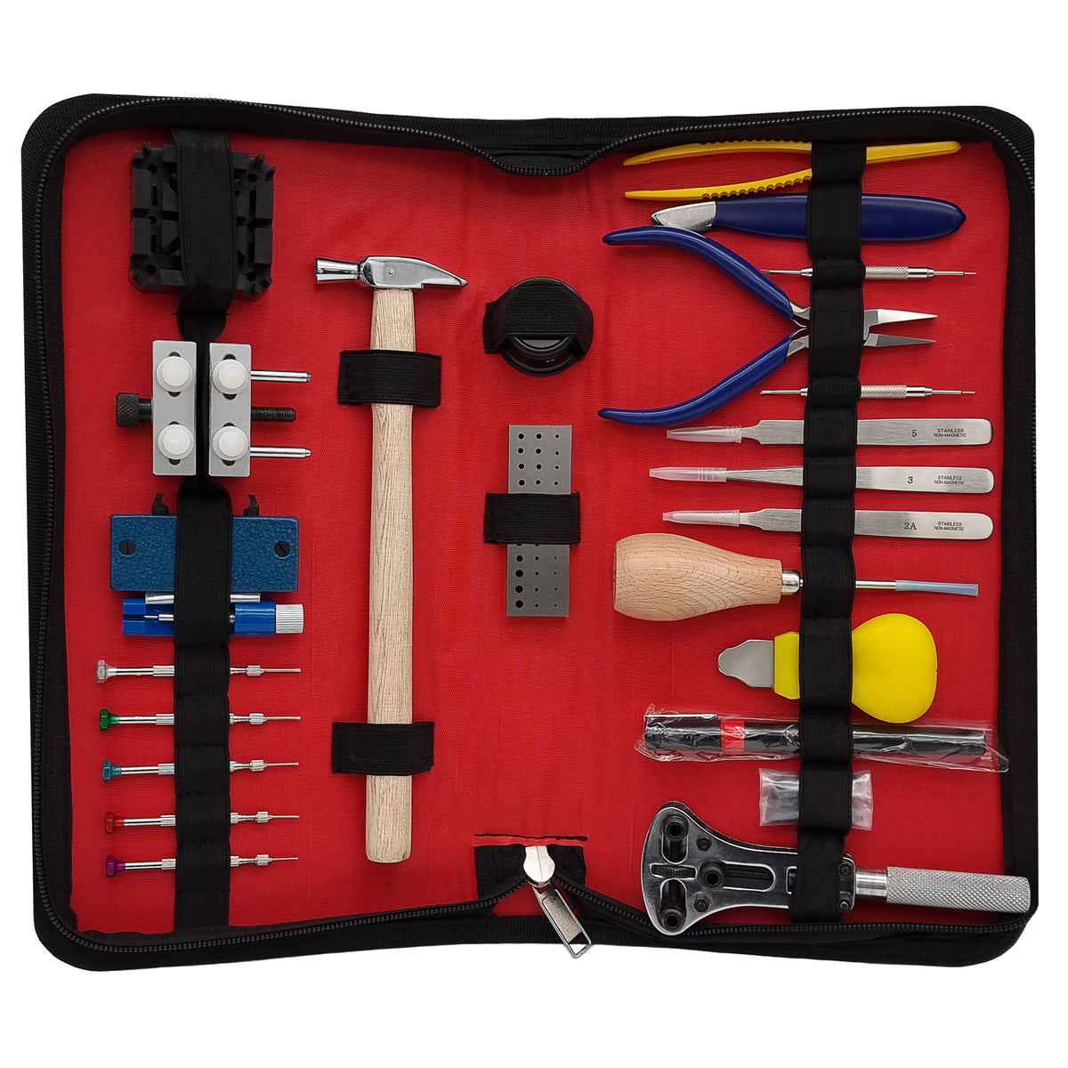 <transcy>Pro Artisan Leather Kit for the repair and maintenance of Watches | 21 pcs + a Masar 8 pcs Premium Spring Bar Kit + 2 tools</transcy>