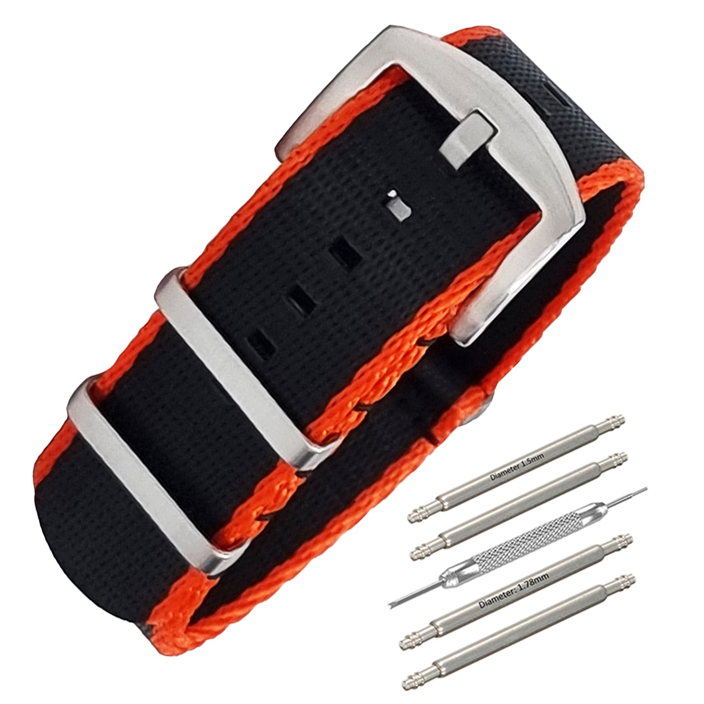 bracelet-noir-orange-omega