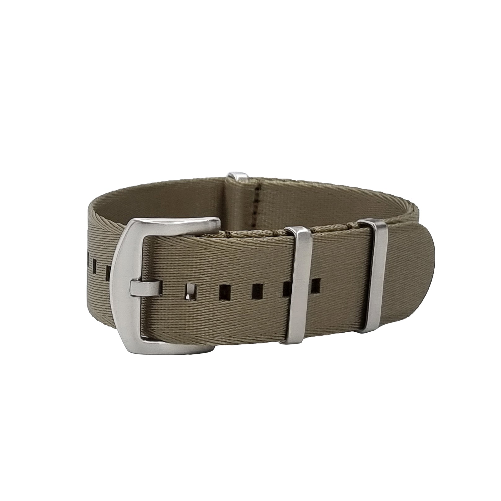 NATO Nylon Khaki / Satinschnalle - Weich - Khaki - Uhrenarmband - Herren