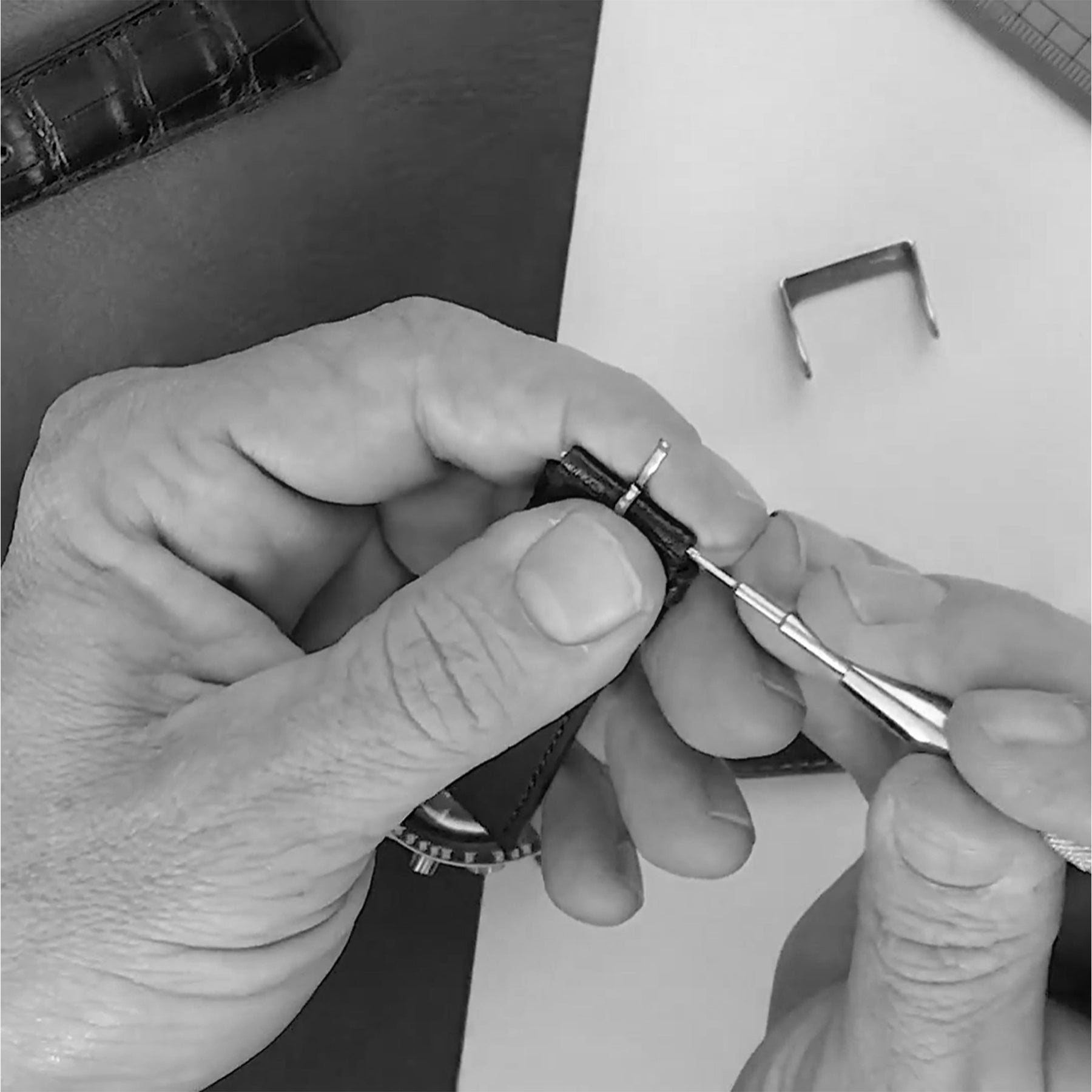 <transcy>Spring bars tool to disassemble and assemble the Black watch straps with protection</transcy>