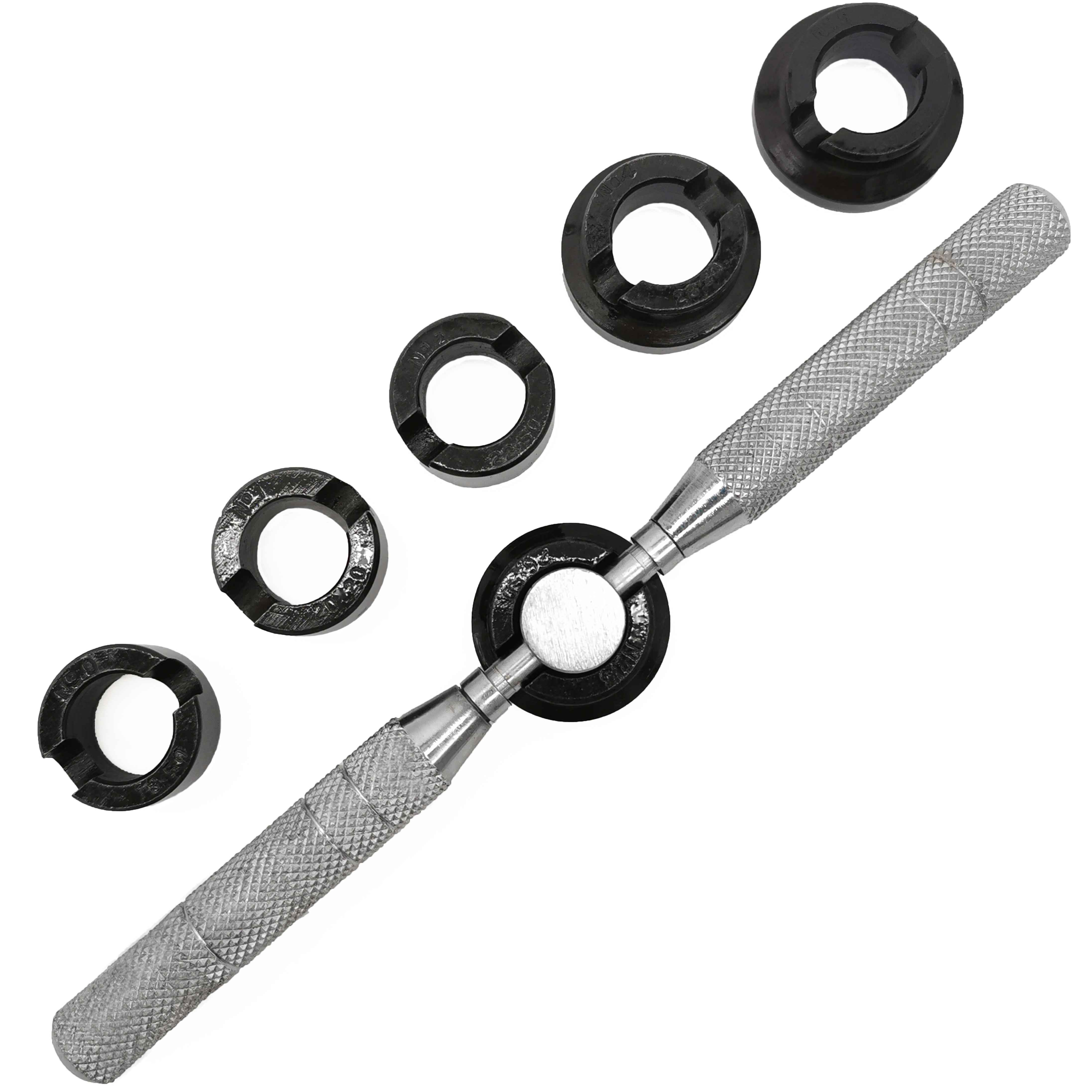 Schlüsselset zum Öffnen von Uhrengehäusen, kompatibel mit Rolex Oyster und anderen – 6 Matrizen aus Nylon