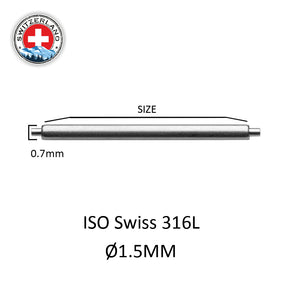 <transcy>14mm to 22mm Ø 1.5mm | ISO Swiss 316L - Single shoulder - Premium - 2 pcs</transcy>