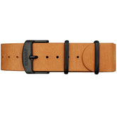 Strap 20 mm Nato Leather Brown, Black Colour